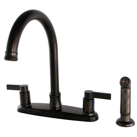 NUVOFUSION FB7795NDLSP 8-Inch Centerset Kitchen Faucet with Sprayer FB7795NDLSP